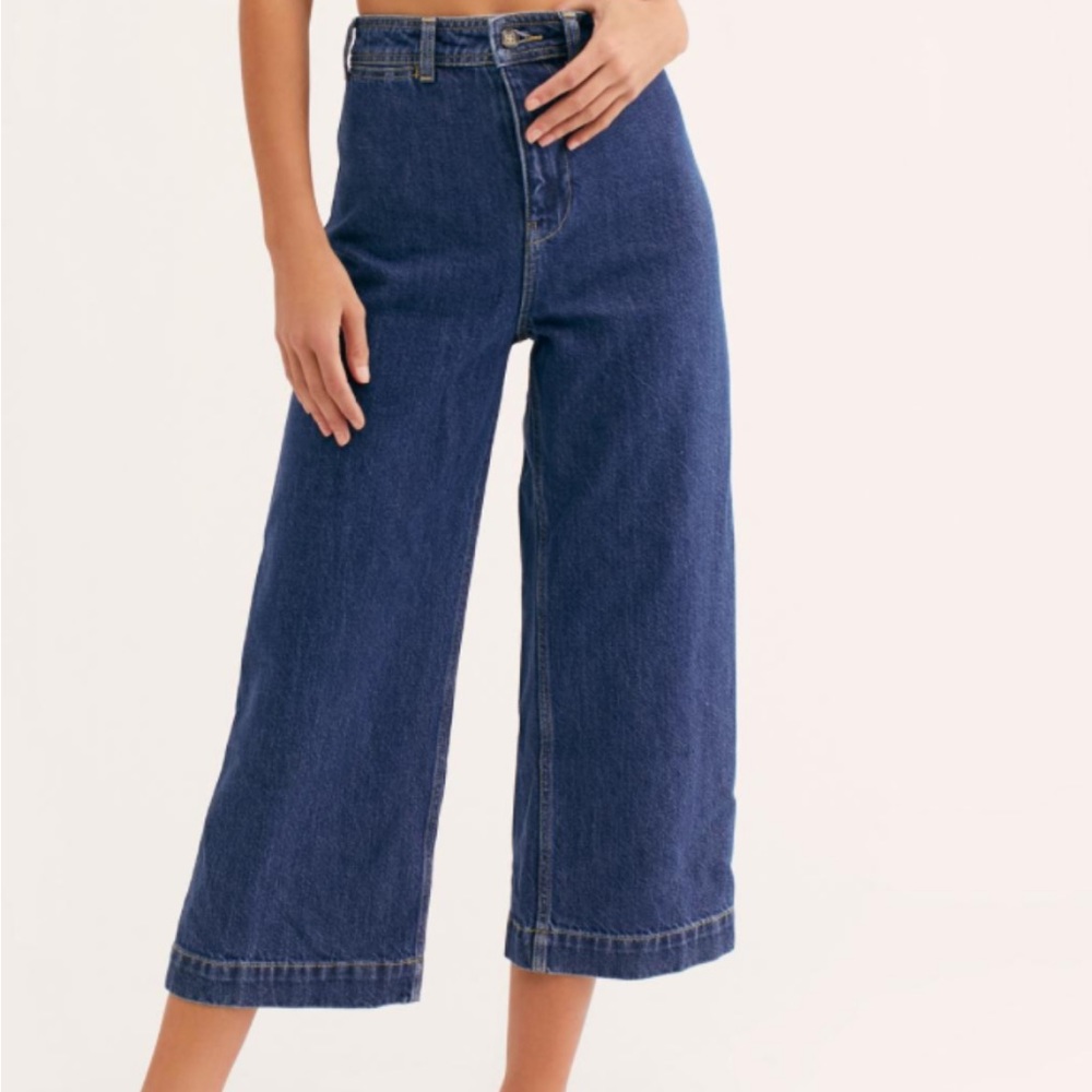 Women's Blue Devon Wide-leg Jeans